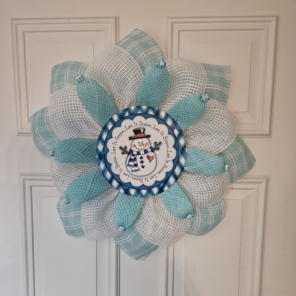 Snowman wreath